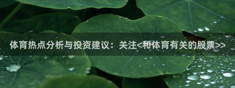 体育热点分析与投资建议：关注<和体育有关的股票>>